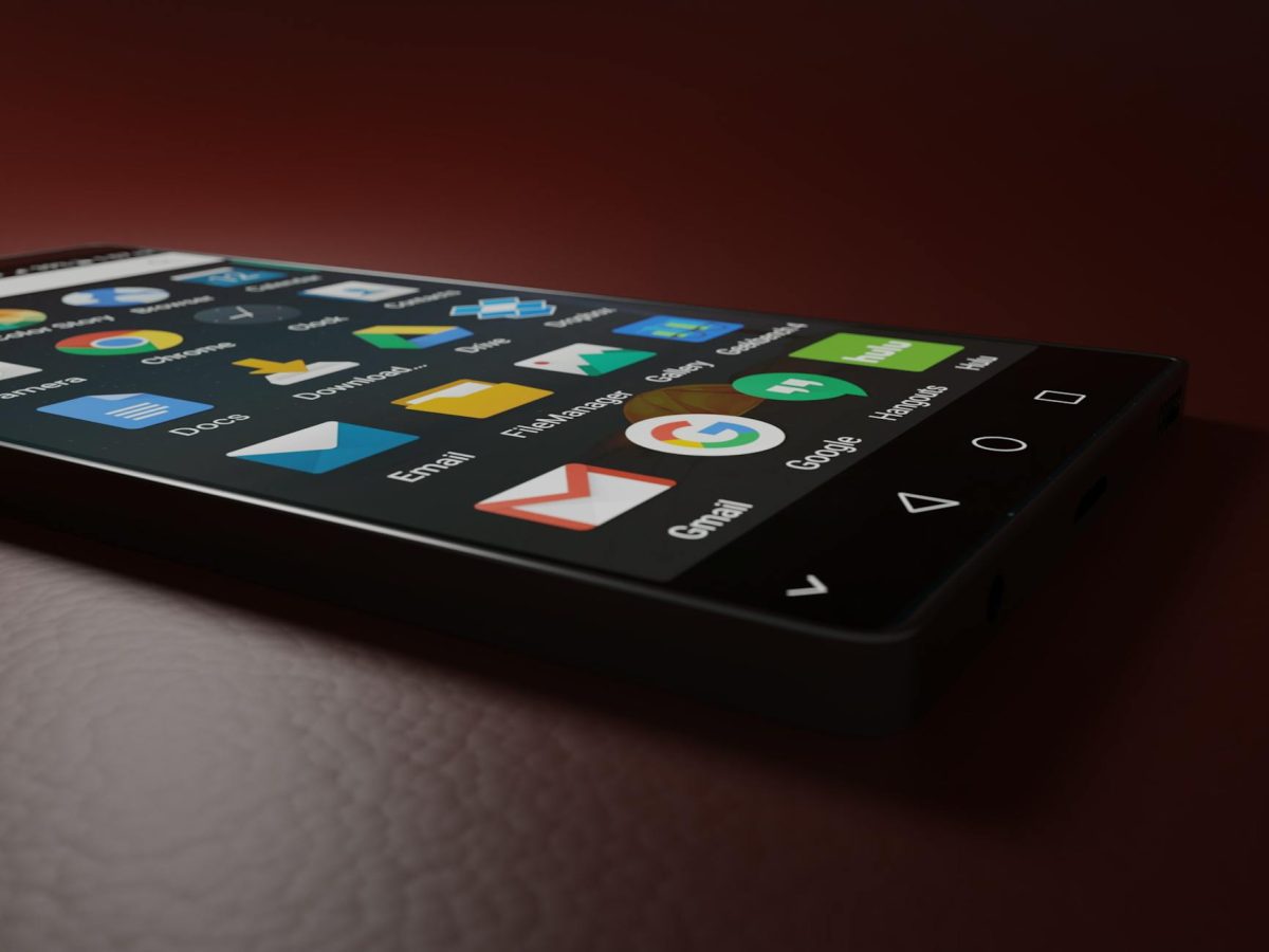 black android smartphone