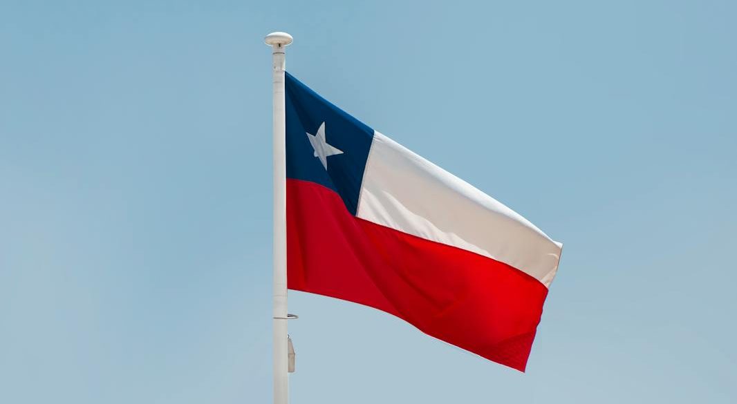 chile national flag under blue sky