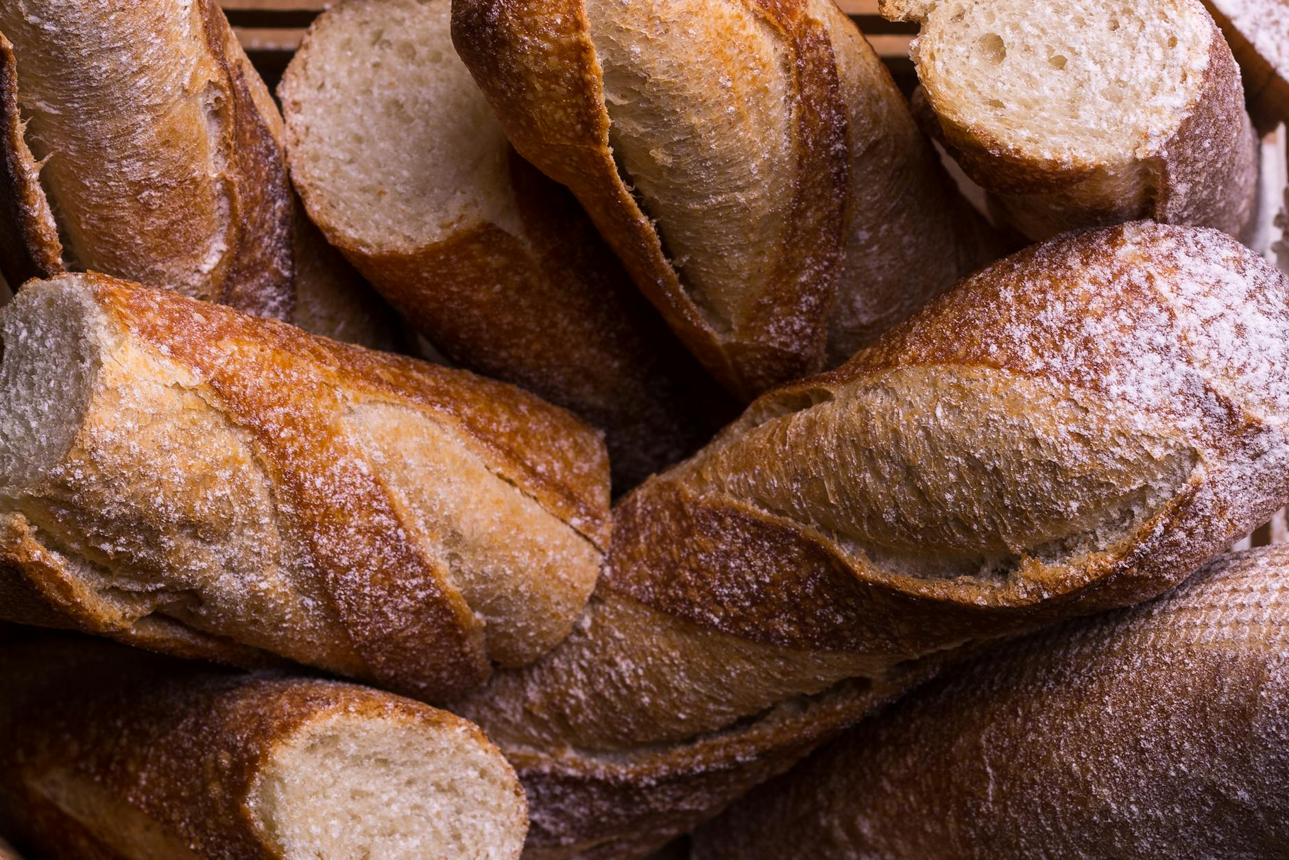 close up photo of french breads