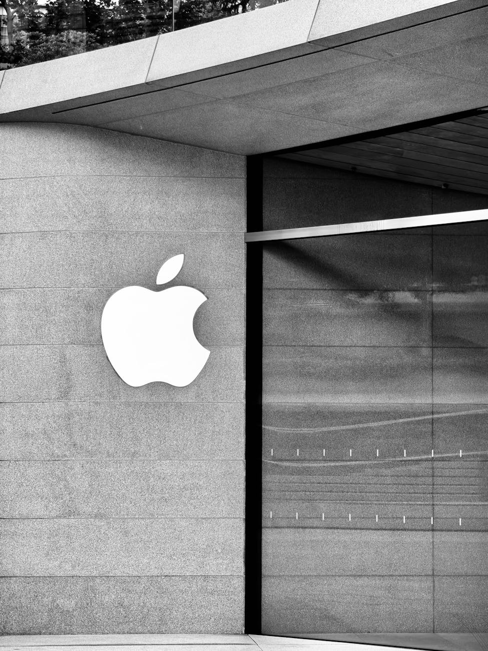 modern apple store exterior in shanghai