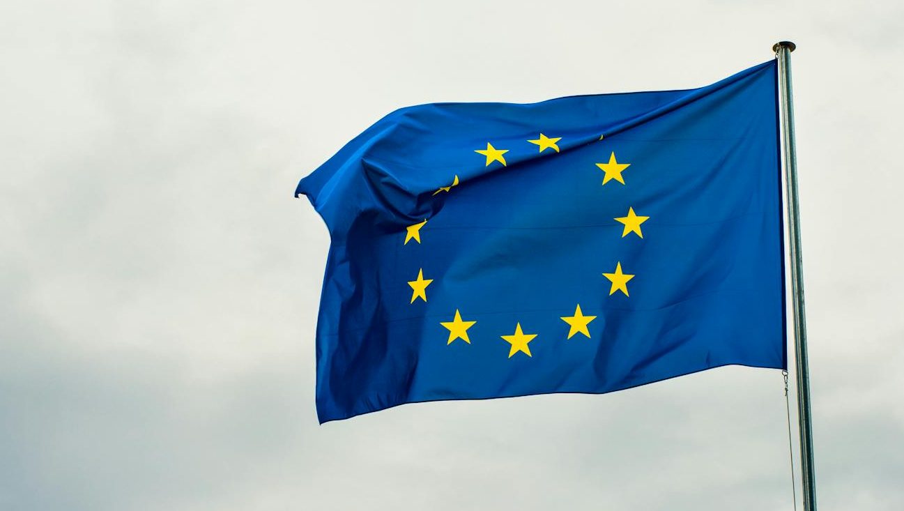 waving flag of europe