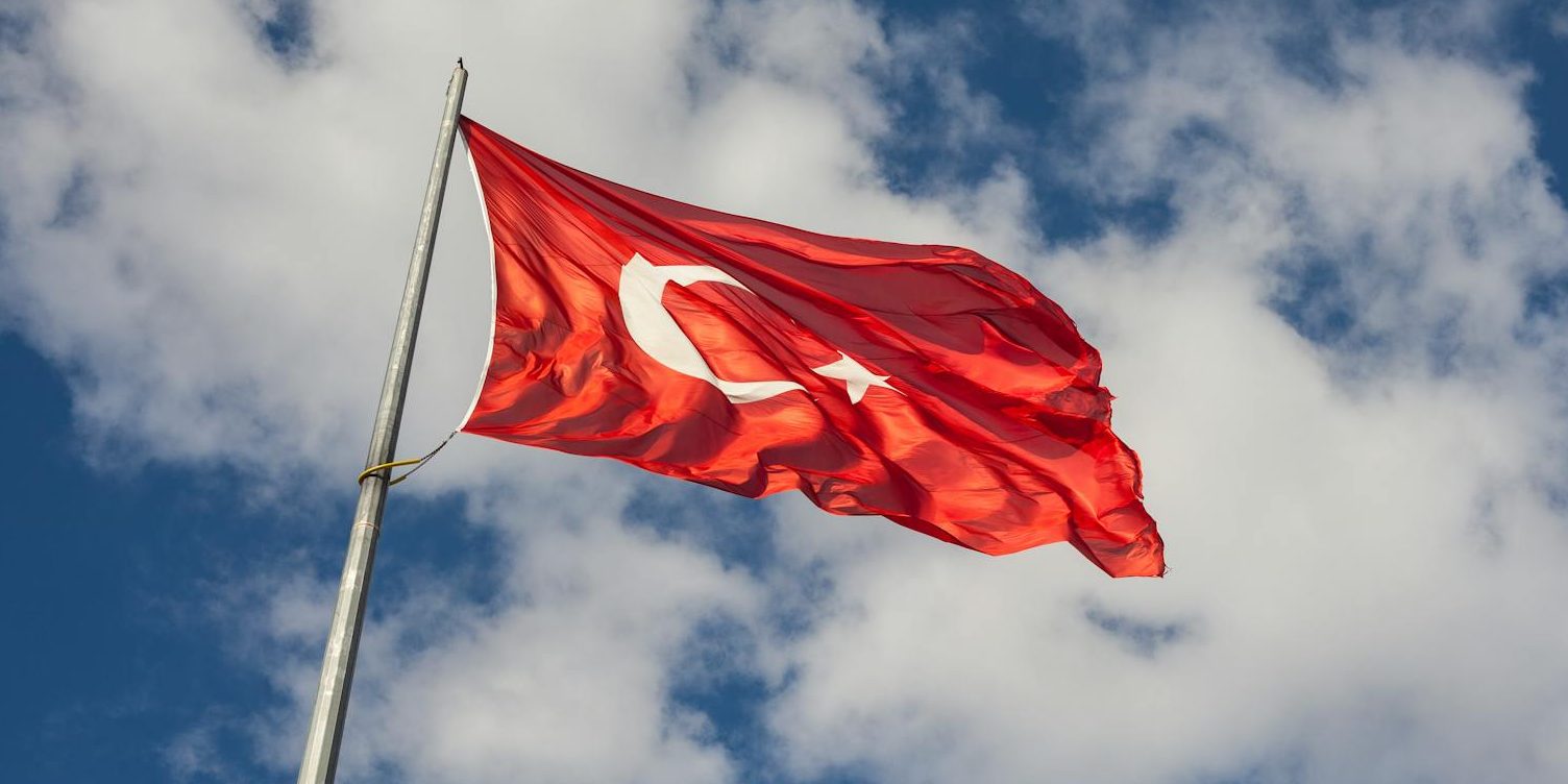 photography of two turkey flags