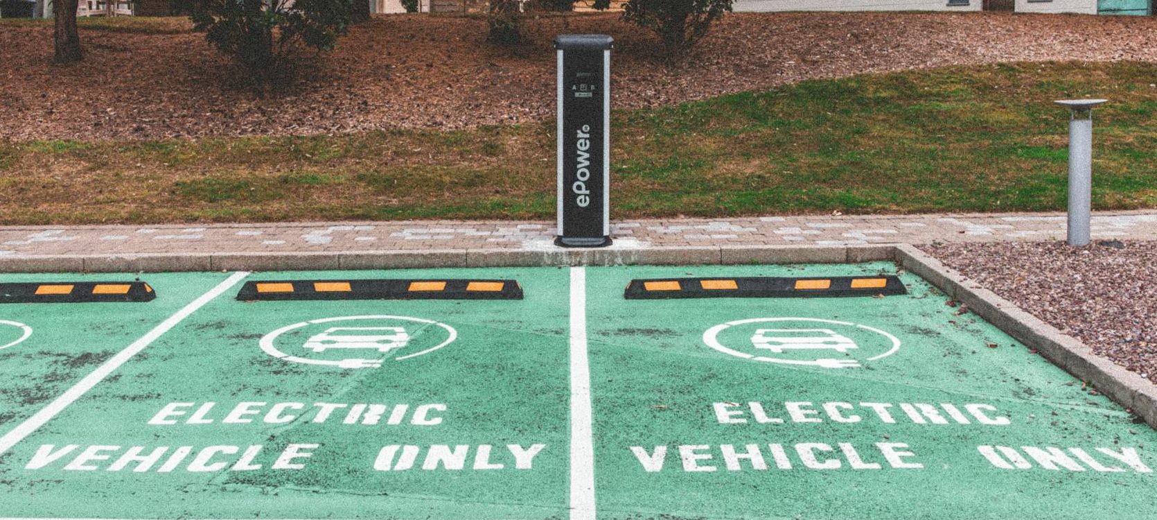 electric vehicle charging station in urban setting