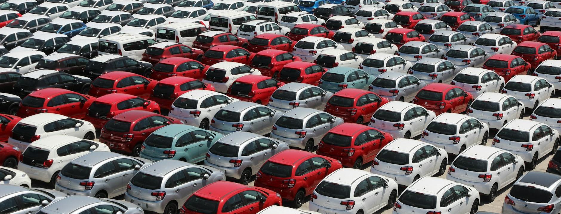 colorful parked cars