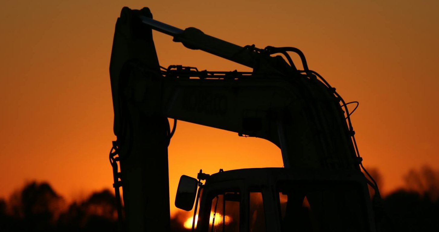 silhouette of truck during sunset
