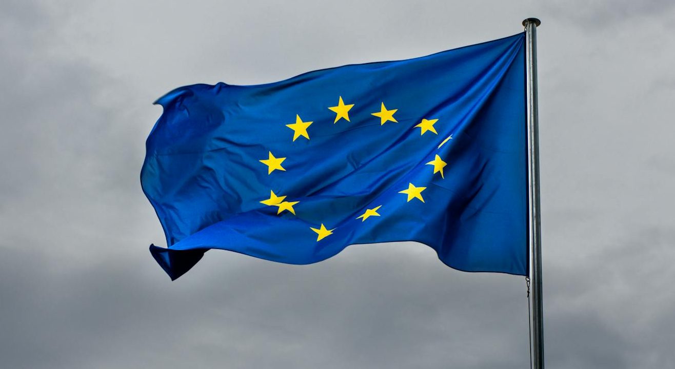 waving flag of europe