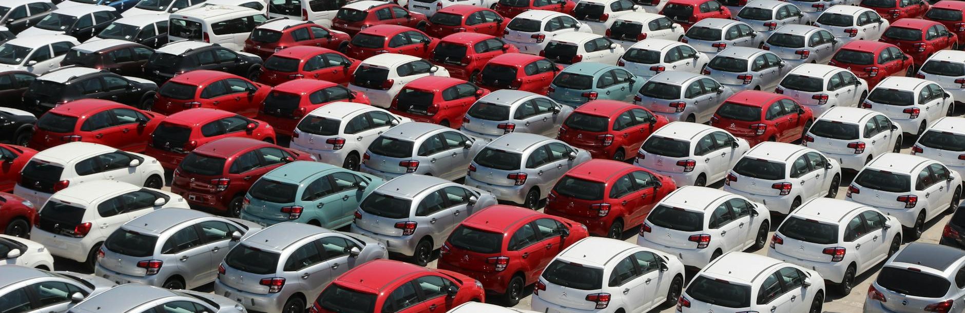 colorful parked cars