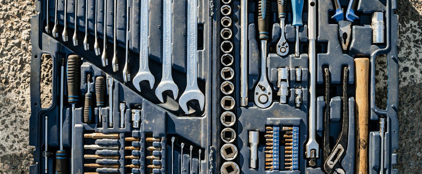 close up shot of a toolbox