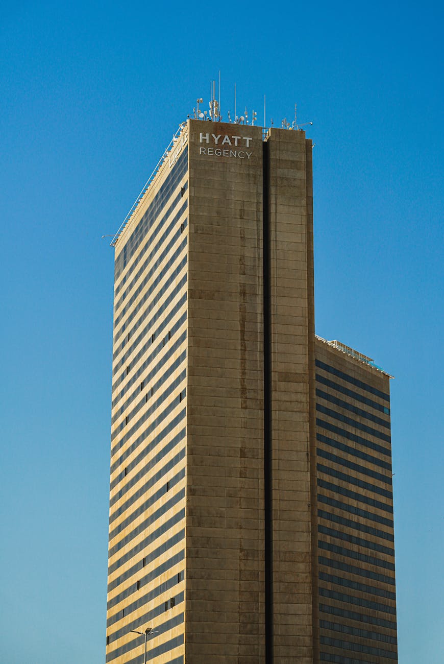hyatt regency tower in dubai s modern skyline