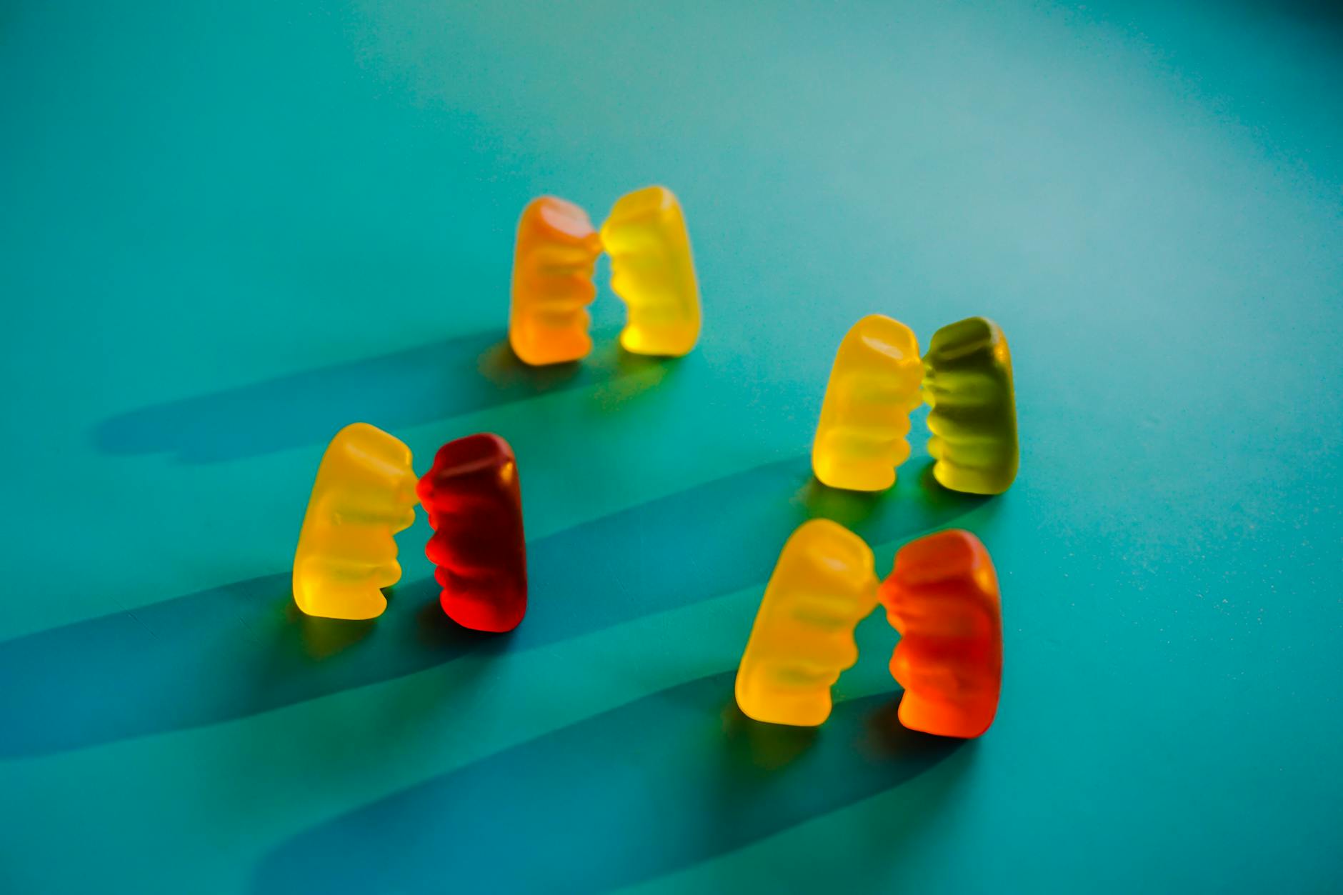 gummy bears in different colors